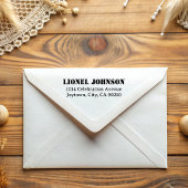 Einfache Minimal-Typografie-Stencil-Rücksendeadres Gummistempel