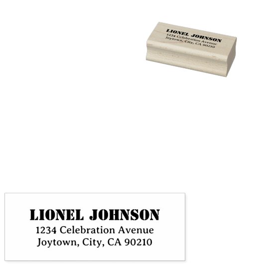 Einfache Minimal-Typografie-Stencil-Rücksendeadres Gummistempel (Stempel)