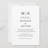 Einfache Minimal und Chic | Hochzeit Einladung (Vorderseite)
