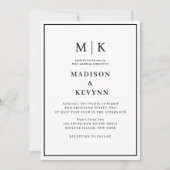 Einfache Minimal und Chic | Hochzeit Einladung (Vorderseite)