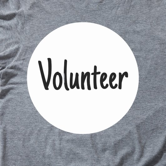 Einfache Minimal Volunteer Runder Aufkleber