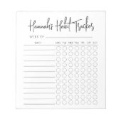 Einfache Minimal Weekly Habit Tracker Notizblock (Vorderseite)