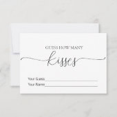 Einfache Minimal wie viele Kisses Brautparty Game Einladung (Vorderseite)