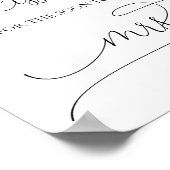 Einfache Minimal wie viele Kisses Brautparty Game Poster (Ecke)