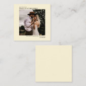 Einfache Minimalcreme Hochzeit Sichern Sie das Dat Mitteilungskarte (Vorne/Hinten)