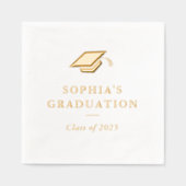 Einfache minimale Absolventen Servietten Mit Folie (Vorderseite)