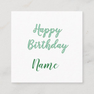 einfache minimale Alles Gute zum Geburtstag füge D Quadratische Visitenkarte