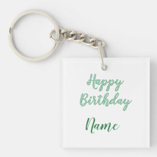 einfache minimale Alles Gute zum Geburtstag füge D Schlüsselanhänger
