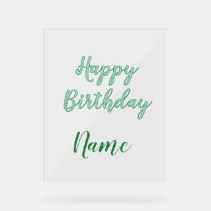einfache minimale Alles Gute zum Geburtstag Fügen Acrylschild