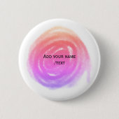 einfache minimale Aquarellfarbe, farbiger Name Tex Button (Vorderseite)