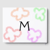Einfache minimale Aquarellflorale Monogramm Gästebuch (Rückseite)