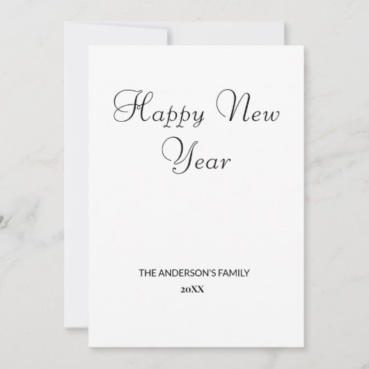 Einfache minimale Aufnahme des Textes im neuen Jah (Vorderseite)