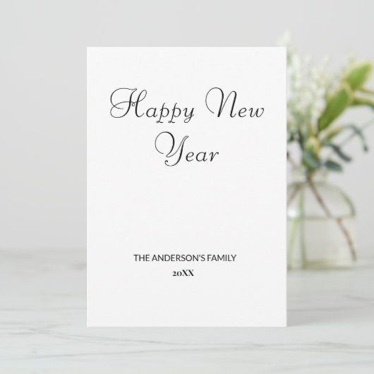 Einfache minimale Aufnahme des Textes im neuen Jah (Stehend Vorderseite)