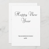 Einfache minimale Aufnahme des Textes im neuen Jah (Vorne/Hinten)