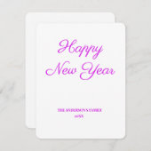 Einfache minimale Aufnahme des Textes im neuen Jah (Vorne/Hinten)