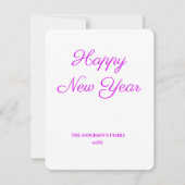 Einfache minimale Aufnahme des Textes im neuen Jah (Vorderseite)