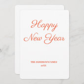 Einfache minimale Aufnahme des Textes im neuen Jah (Vorne/Hinten)