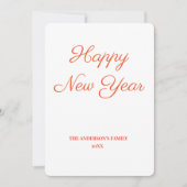 Einfache minimale Aufnahme des Textes im neuen Jah (Vorderseite)