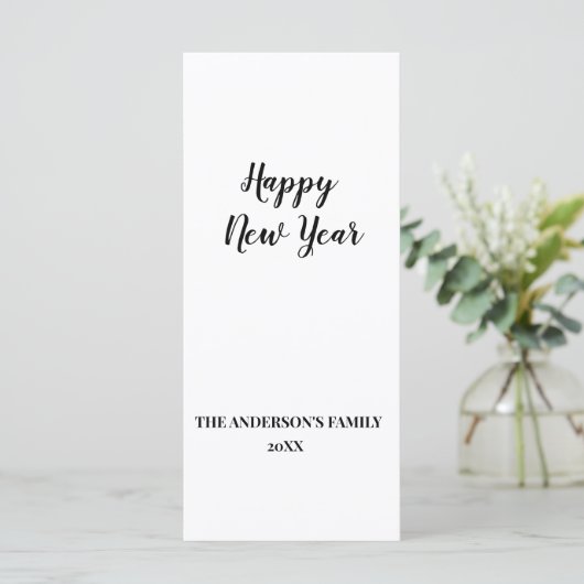 Einfache minimale Aufnahme des Textes im neuen Jah (Stehend Vorderseite)