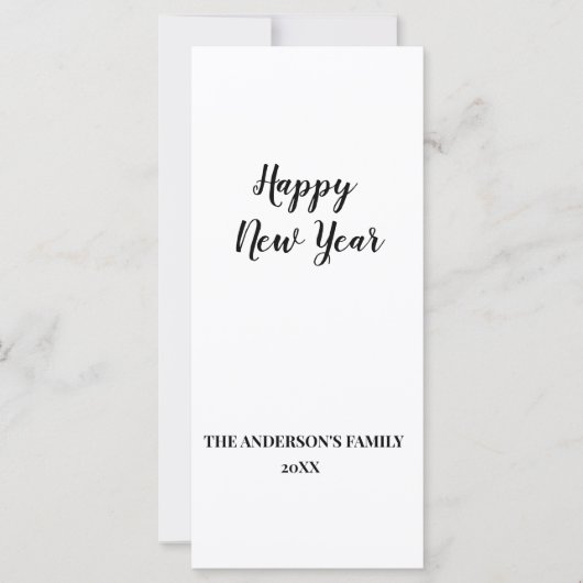 Einfache minimale Aufnahme des Textes im neuen Jah (Vorderseite)