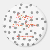 Einfache minimale Aufnahme des Textes im neuen Jah Magnet (Vorne)