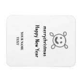 Einfache minimale Aufnahme des Textes im neuen Jah Magnet (Horizontal)