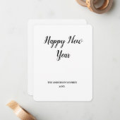 Einfache minimale Aufnahme des Textes im neuen Jah Mitteilungskarte (Vorderseite/Rückseite Beispiel)