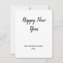 Einfache minimale Aufnahme des Textes im neuen Jah Mitteilungskarte