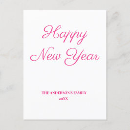 Einfache minimale Aufnahme des Textes im neuen Jah Postkarte