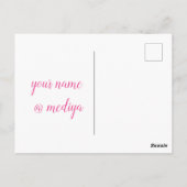 Einfache minimale Aufnahme des Textes im neuen Jah Postkarte (Rückseite)