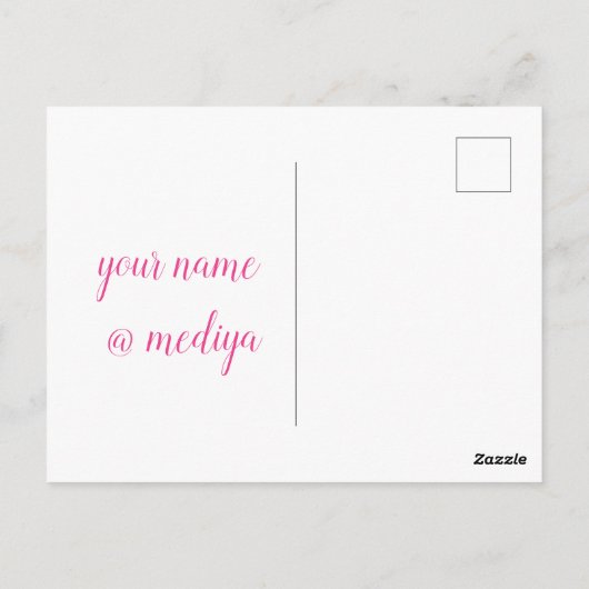 Einfache minimale Aufnahme des Textes im neuen Jah Postkarte (Rückseite)