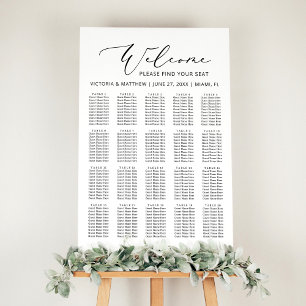 Einfache minimale B&W-Seetabelle Poster