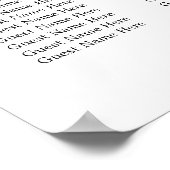 Einfache minimale B&W-Seetabelle Poster (Ecke)