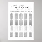 Einfache minimale B&W-Seetabelle Poster (Vorne)
