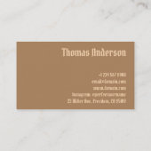 Einfache Minimale Barber Foto Typografie Einzigart Visitenkarte (Rückseite)