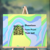 Einfache minimale Barcode Spenden venmo paypal Acrylschild (Neutral)