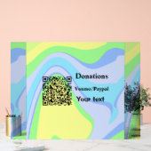 Einfache minimale Barcode Spenden venmo paypal Acrylschild (Hochzeit)