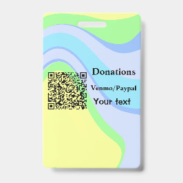 Einfache minimale Barcode Spenden venmo paypal Ausweis
