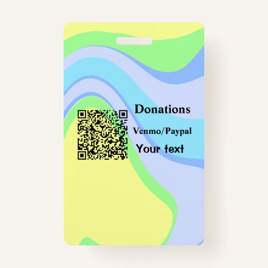 Einfache minimale Barcode Spenden venmo paypal Ausweis (Vorderseite)