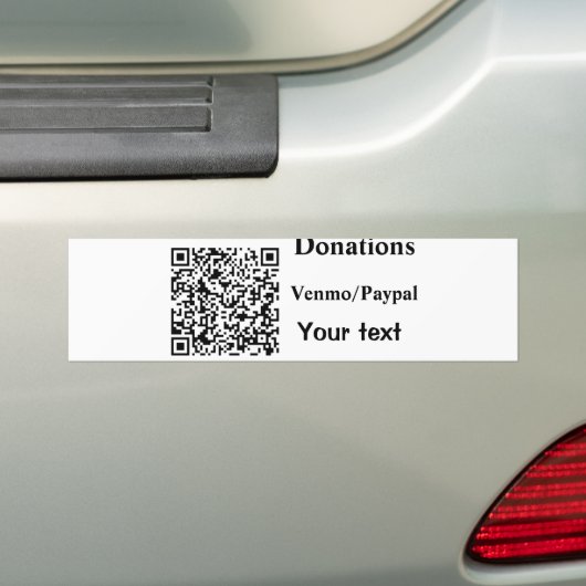 Einfache minimale Barcode Spenden venmo paypal Autoaufkleber (Auf Auto)