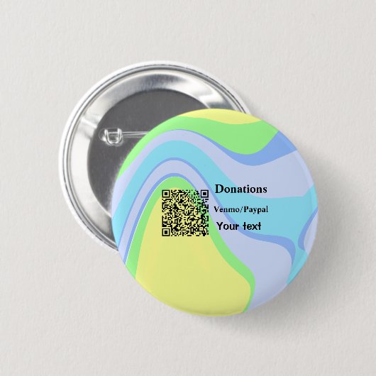 Einfache minimale Barcode Spenden venmo paypal Button (Vorne & Hinten)