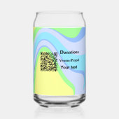 Einfache minimale Barcode Spenden venmo paypal Dosenglas (Rückseite)