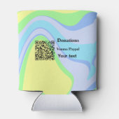 Einfache minimale Barcode Spenden venmo paypal Dosenkühler (Rückseite)