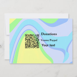 Einfache minimale Barcode Spenden venmo paypal Feiertagskarte