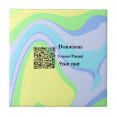 Einfache minimale Barcode Spenden venmo paypal Fliese (Vorderseite)