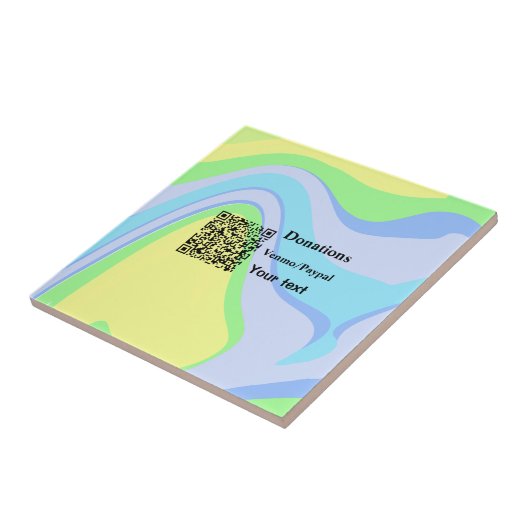 Einfache minimale Barcode Spenden venmo paypal Fliese (Seite)