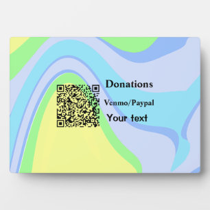 Einfache minimale Barcode Spenden venmo paypal Fotoplatte