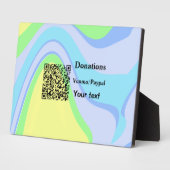 Einfache minimale Barcode Spenden venmo paypal Fotoplatte (Seite)
