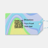 Einfache minimale Barcode Spenden venmo paypal Geschenkanhänger (Vorderseite (Horizontal))