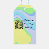 Einfache minimale Barcode Spenden venmo paypal Geschenkanhänger (Rückseite)